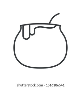 witch cauldron pot isolated icon vector illustration design