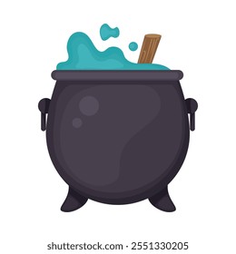 witch cauldron potion icon isolated