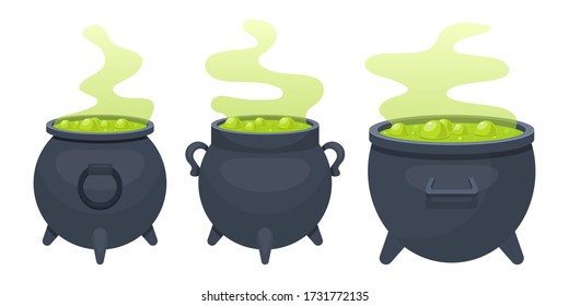 Witch cauldron vector design illustration isolated on white background