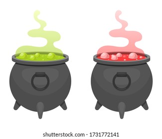 Witch cauldron vector design illustration isolated on white background