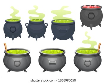 Witch cauldron vector design illustration isolated on white background
