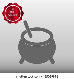 Witch Cauldron Vector Icon Illustration