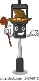 Witch cell phone holder on a character