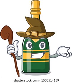 Witch champagne bottle in the character fridge