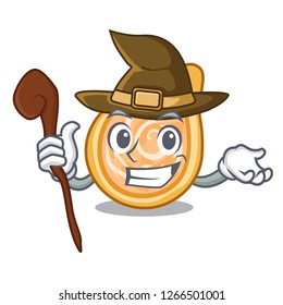 Witch chicken coxinha in shape a cartoon