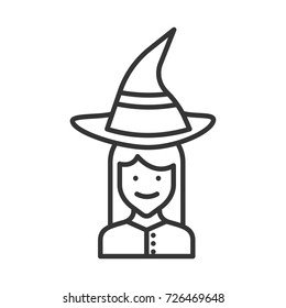 Witch costume icon, illustration isolated vector sign symbol