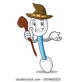 Witch cotton swab character cartoon