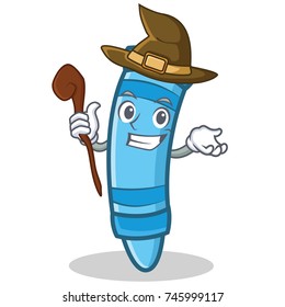 Witch crayon character cartoon style