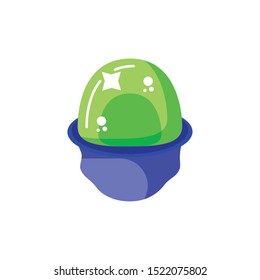 witch crystal ball on white background vector illustration design