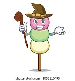 Witch dango mascot cartoon style