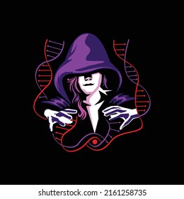 witch DNA illustration abstract vector