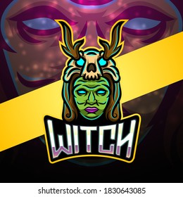 Witch esport mascot logo design