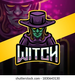 Witch esport mascot logo design