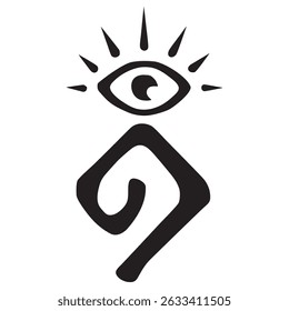witch eye icon vector design