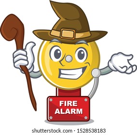 Witch fire alarm with the character shape