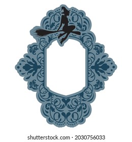 Witch frame - Halloween theme, vector artwork