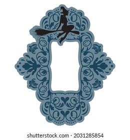 Witch frame - Halloween theme, vector artwork