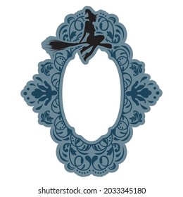 Witch frame - Halloween theme, vector artwork