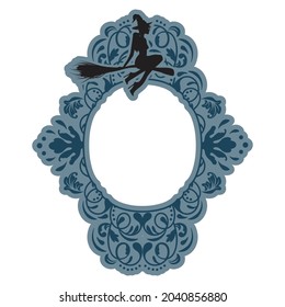 Witch frame - Halloween theme, vector artwork