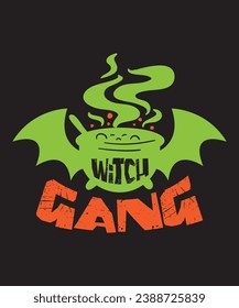 Witch gang, Design element for poster, card, banner, t shirt design, Vector illustration.

