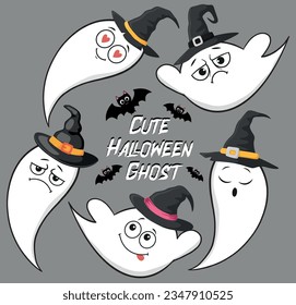 Witch ghost illustration for halloween celebration