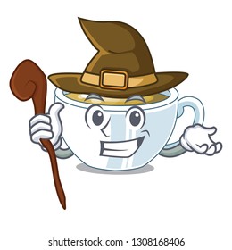 Witch ginger tea in the cartoon shape