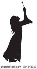 witch girl silhouette