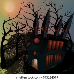 Witch gloomy house 