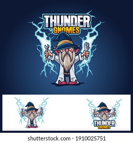 Witch Gnomes dwarfs Mascot Logo