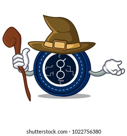 Witch golem coin mascot cartoon