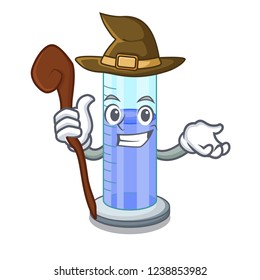 Witch graduated shaped cylinder Isolated on cartoon