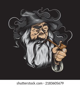 a witch grandpa is observing the universe