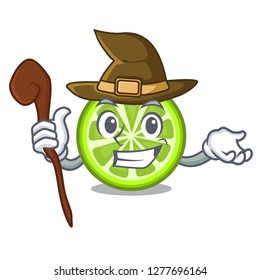 Witch green lemon slices in character fridge