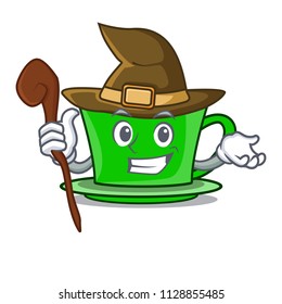 Witch green tea character cartoon