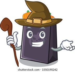 Witch halloween bag in the a cartoon