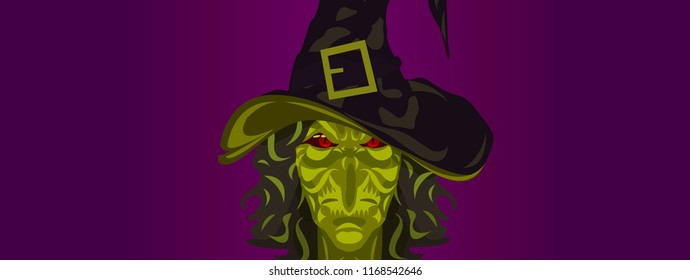 Witch Halloween costume mask design