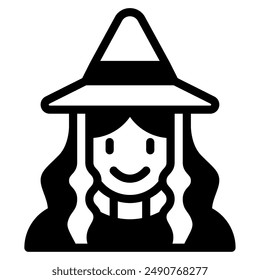 Witch halloween object icon illustration