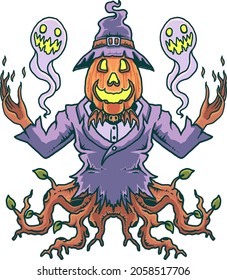 witch halloween series vector print