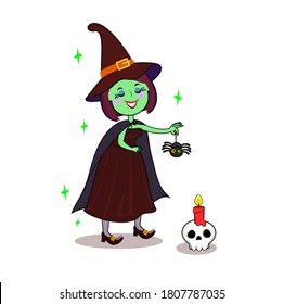 The Witch for Halloween Vector 