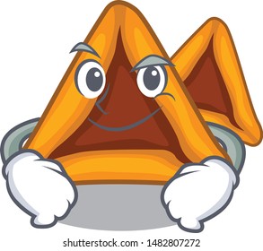 Witch hamantaschen cookies with the cartoon shape