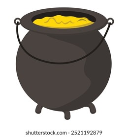 Witch Hand Drawn Illustration - Cauldron