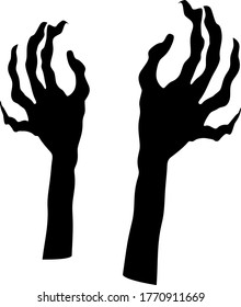 Witch Hands on white background. Vector-Eps