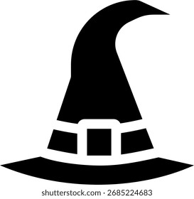 Hexenhut schwarz Design Glyphe Stil