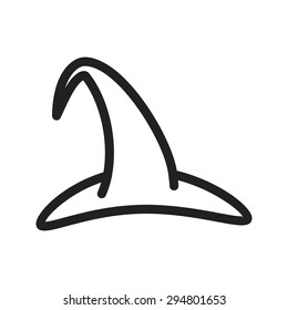 Witch hat, black, halloween icon vector image.Can also be used for halloween, celebration, observances and holidays. Suitable for mobile apps, web apps and print media.