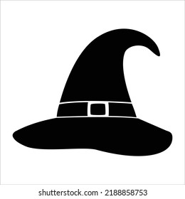 Witch Hat Black Vector, Silhouette