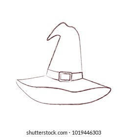 witch hat in brown blurred silhouette