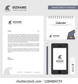Witch hat Business Letterhead, Calendar 2019 and Mobile app design vector template