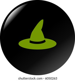 witch hat button