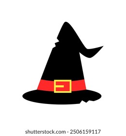 Witch hat cartoon, digital art illustration.