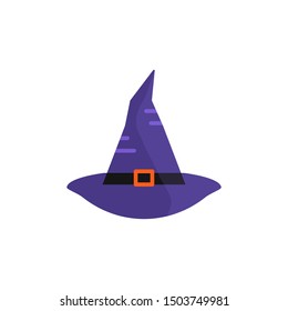Witch hat cartoon flat design elements,Vector and Illustration.